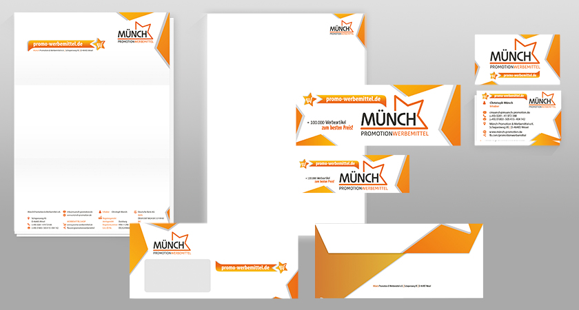 Relaunch, Corporate Design, Münch Werbemittel, Layout, carographic, grafik